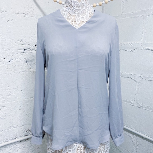 grey sheer blouse